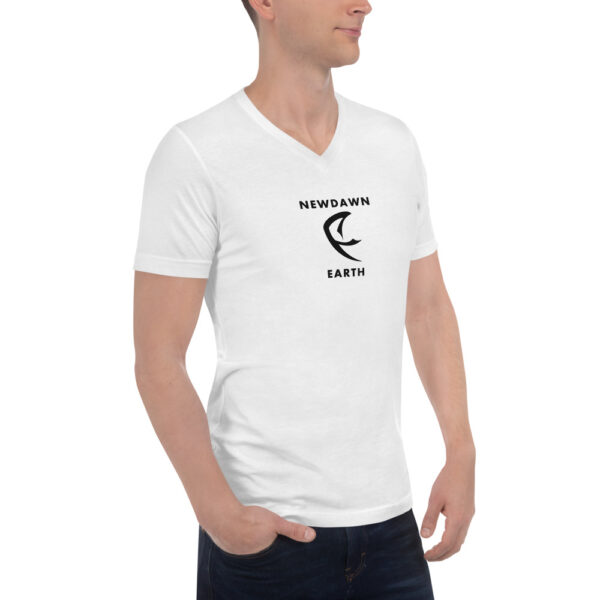 Unisex Short Sleeve V-Neck T-Shirt - Image 2