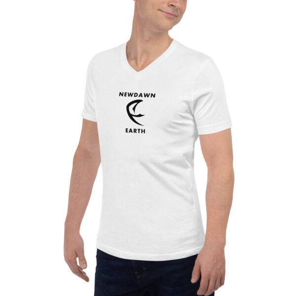 Unisex Short Sleeve V-Neck T-Shirt - Image 3